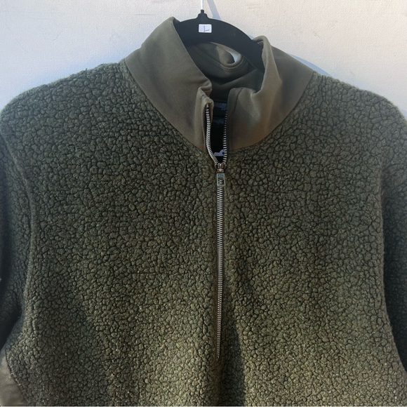 Lululemon Tundra Trek 1/2 Zip Heathered Dark Olive large l jacket sherpa fleece - Picture 7 of 12